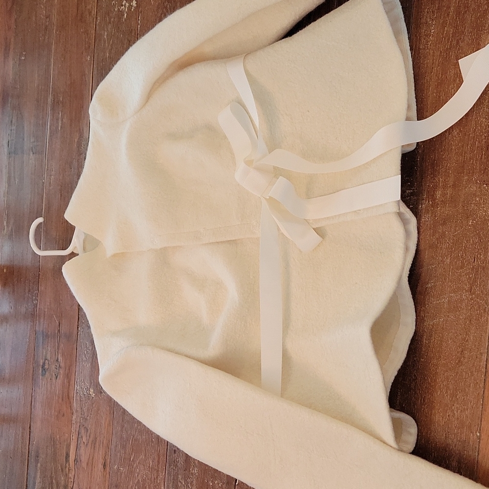 Hand-made custom felted bridal jacket, made to be worn over wedding dress